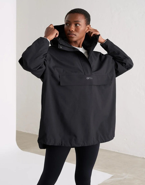  Aim'n Black Waterproof Oversized Anorak 