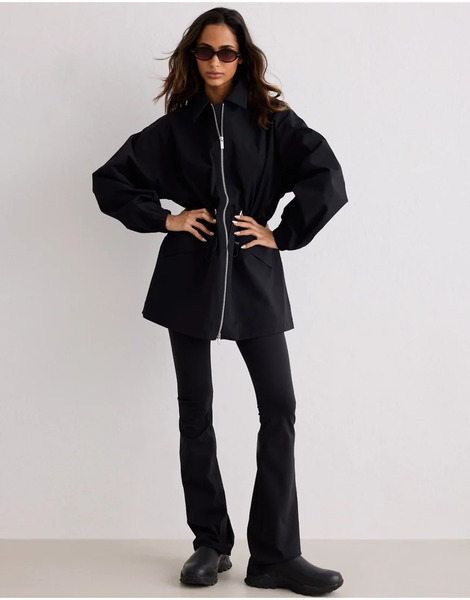  Aim'n Black Waterproof Zip Jacket In Black 