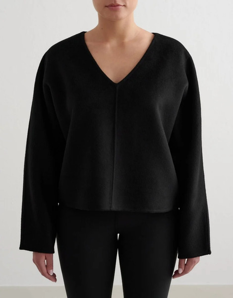  Aim'n Black Wool Sweatshirt In Black 