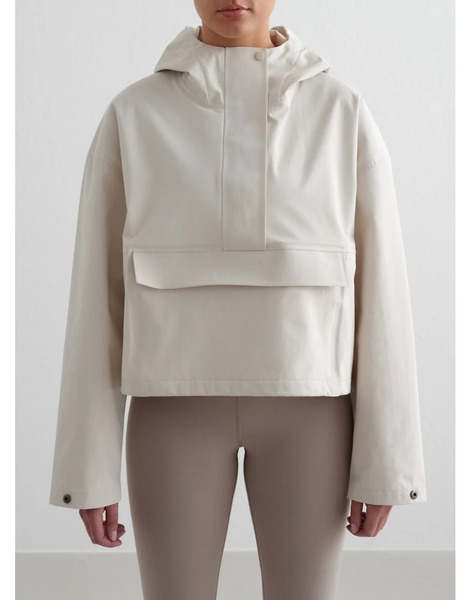  Aim'n Clay Cropped Waterproof Anorak In Beige Neutral 