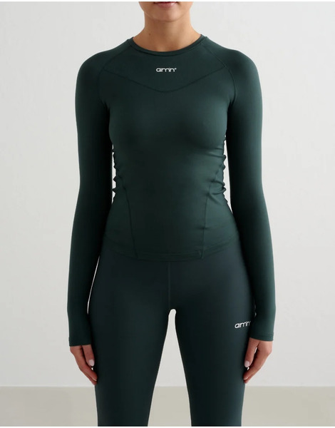  Aim'n Deep Emerald Soft Basic Long Sleeve In Green 