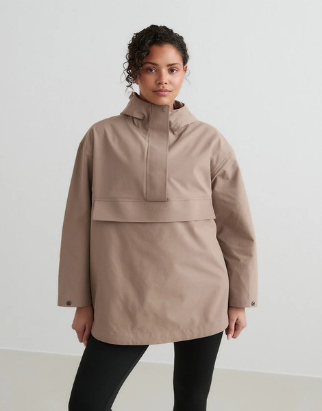  Aim'n Espresso Waterproof Oversized Anorak In Brown 