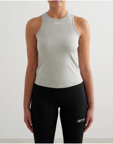  Aim'n Grey Melange Soft Basic Singlet 