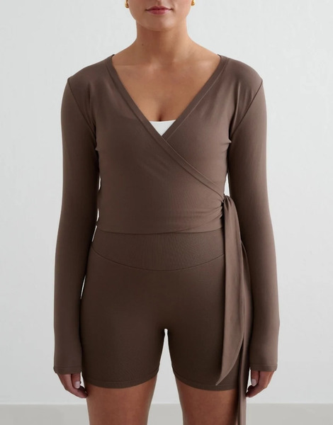  Aim'n Macchiato Shape Seamless Wrap Long Sleeve Brown 
