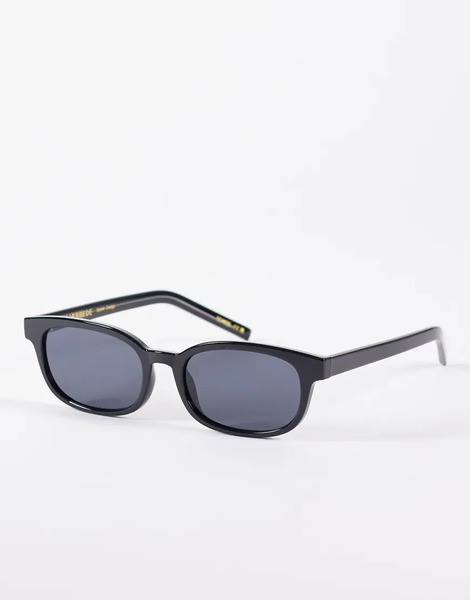  A. Kjaerbede Charlie Slim Rectangular Sunglasses In Black 