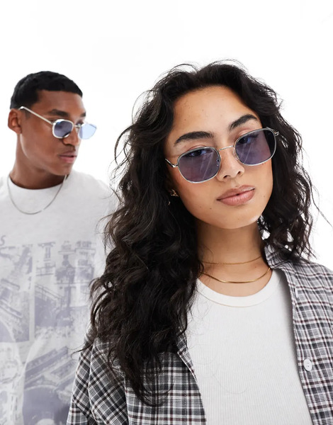  A. Kjaerbede Hello Round Metal Frame Sunglasses In Silver 