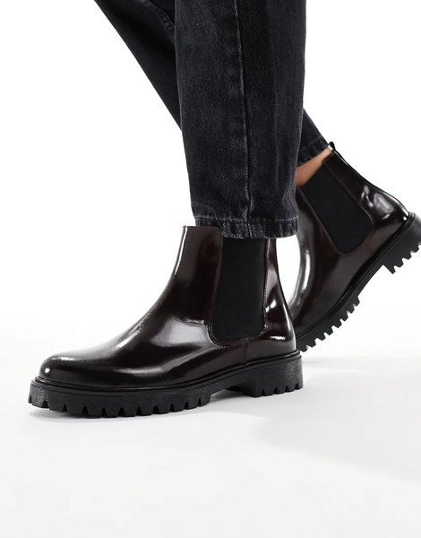  Aldo Adalitlan Chelsea Ankle Boots In Burgundy Red 