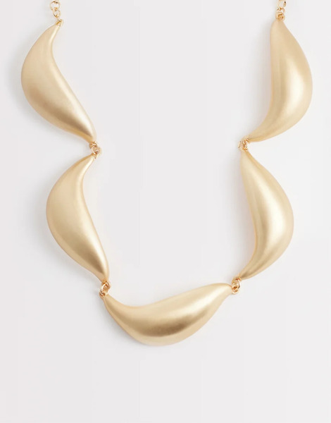  Aldo Eloven Statement Wave Necklace In Gold 