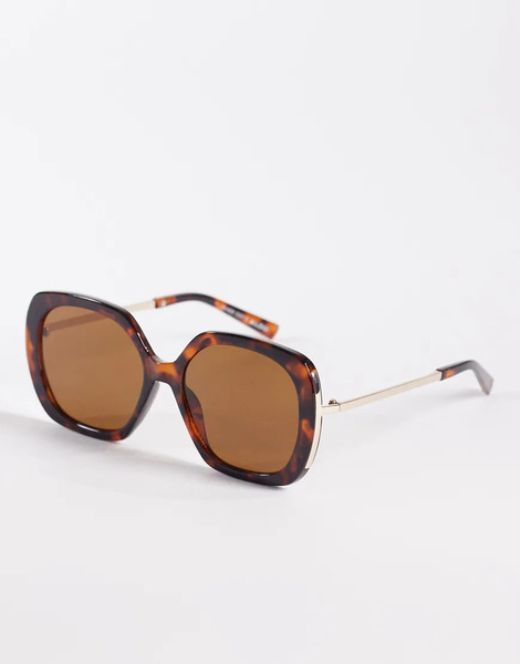  Aldo Mickaela Oversized Oval Sunglasses In Tort Brown 
