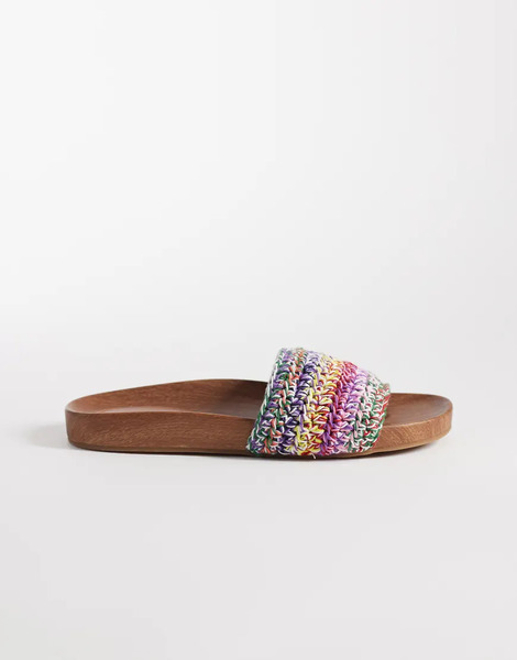  Aldo Rooted Flat Sandal In Multi 