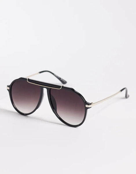  Aldo Scaarlet Aviator Sunglasses In Gold And Black 