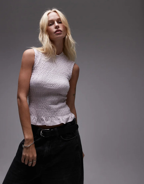  Allsaints Ode Tank In Lilac Ash Pink 