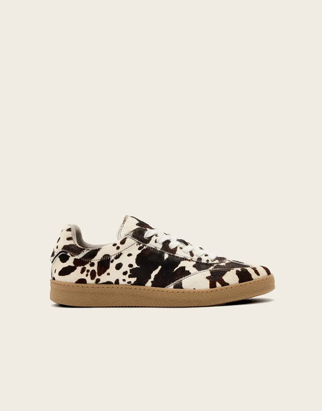  Allsaints Thelma Sneaker In Cow Print Multi 