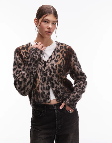  Allsaints Wick Lex Cardigan In Brown 