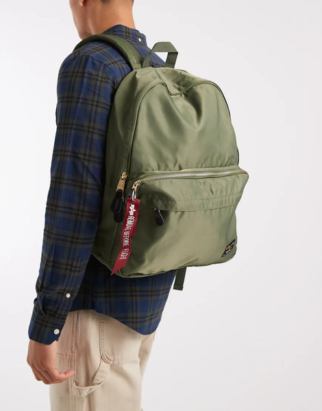  Alpha Industries Backpack In Khaki Green 
