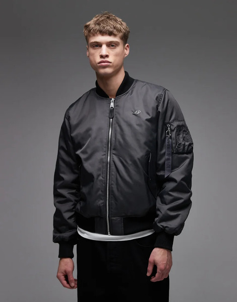  Alpha Industries Bomber Jacket With Logo In Light Green 