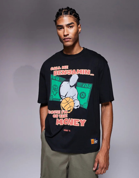  And1 Graphic T Shirt In Black 