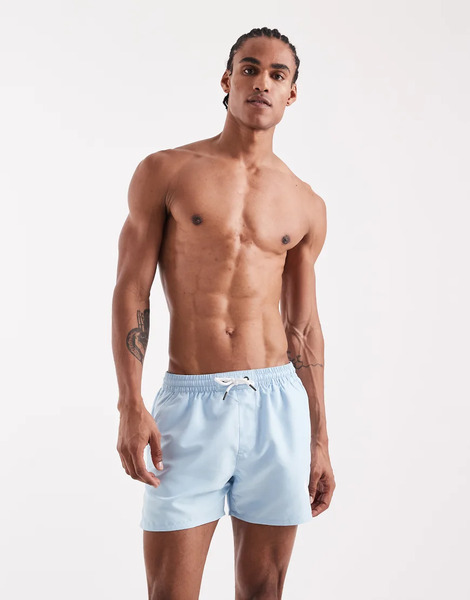  Aray Embroidered Swimshort In Sky Blue 