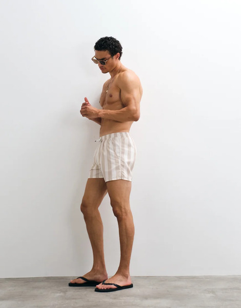  Aray Swimshort In Stone Stripe Neutral 