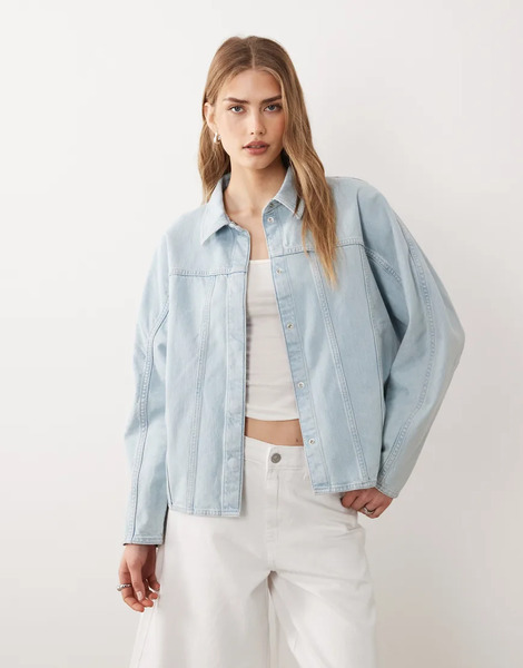  Arket Denim Jacket In Light Blue Wash 