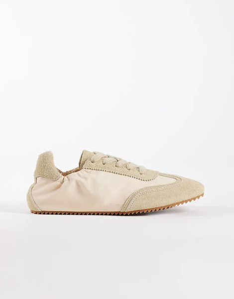  Arket Suede Trainer In Light Beige Pink 