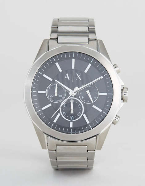  Armani Exchange Ax2600 Chronograph Bracelet Watch Silver 