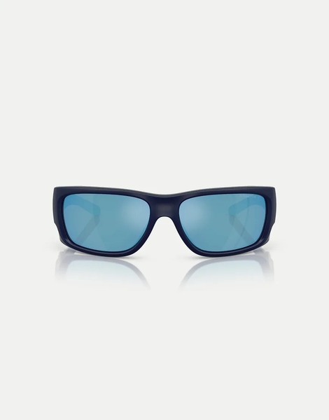  Arnette Flipside Rectangle Polarised Sunglasses With Blue Mirrored Lens In Dark Blue Matte Top/shiny 
