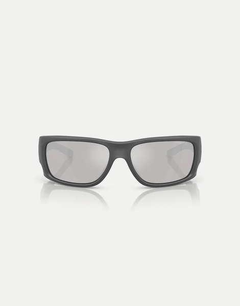 Arnette Flipside Rectangle Sunglasses With Silver Mirrored Lens In Grey Matte Top/shiny 