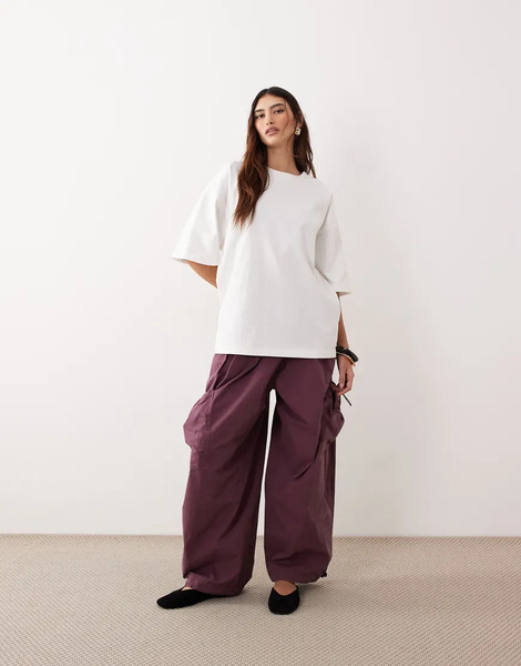  Arrange Delphi Drawcord Utility Trouser In Washed Purple 
