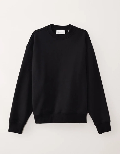  Asos Collective Oversized Super Heavyweight Crew In Black 