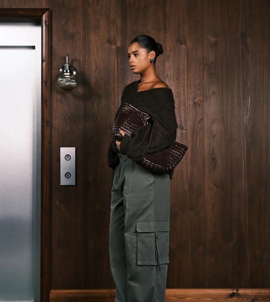  Asos Design Curve Oversized Utility Pull On Trousers With Tab Detail In Khaki Neutral 