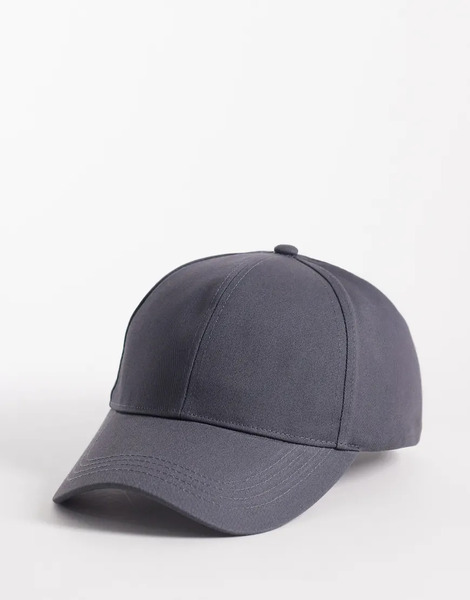  Asos Design Baseball Cap In Grey 