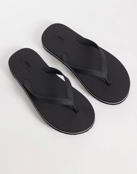  Asos Design Basic Flip Flop In Black 