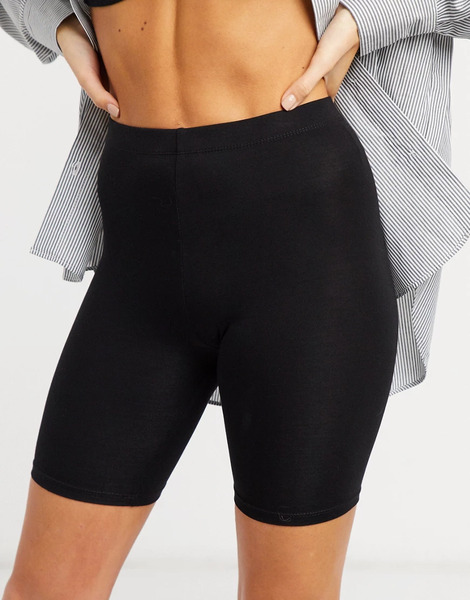  Asos Design Basic Legging Shorts In Black 
