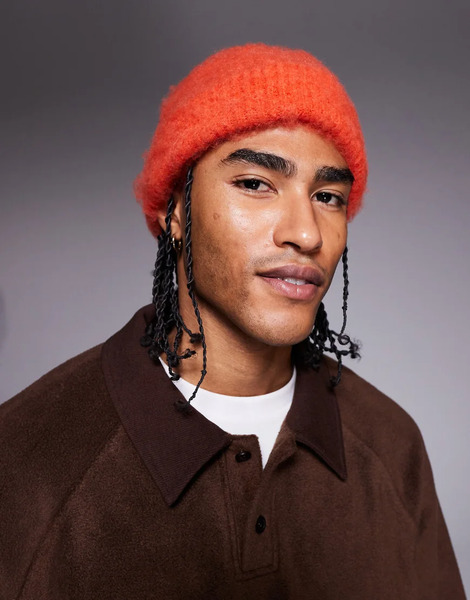  Asos Design Beanie In Red 
