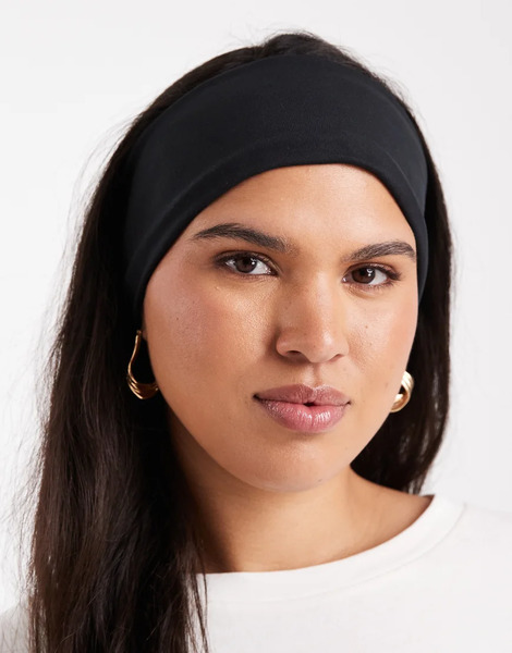  Asos Design Black Extra Soft Touch Jersey Headband 