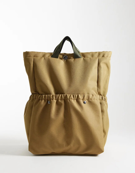  Asos Design Canvas Backpack In Neutral 