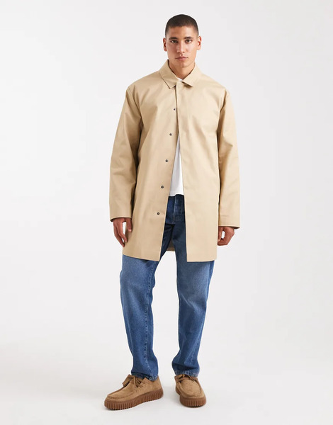  Asos Design Carcoat In Stone Neutral 