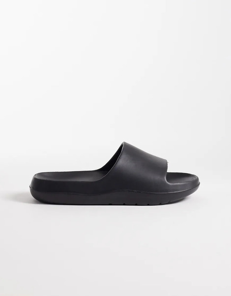 Asos Design Chunky Sliders In Black 