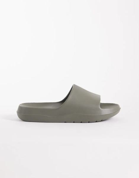  Asos Design Chunky Sliders In Green 