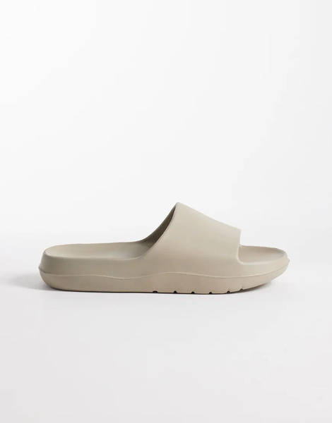  Asos Design Chunky Sliders In Stone Neutral 
