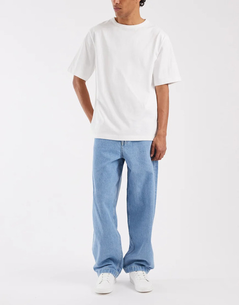  Asos Design Circular Design Collection Jeans In Light Wash Blue 
