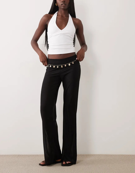  Asos Design Co Ord Trousers In Black 