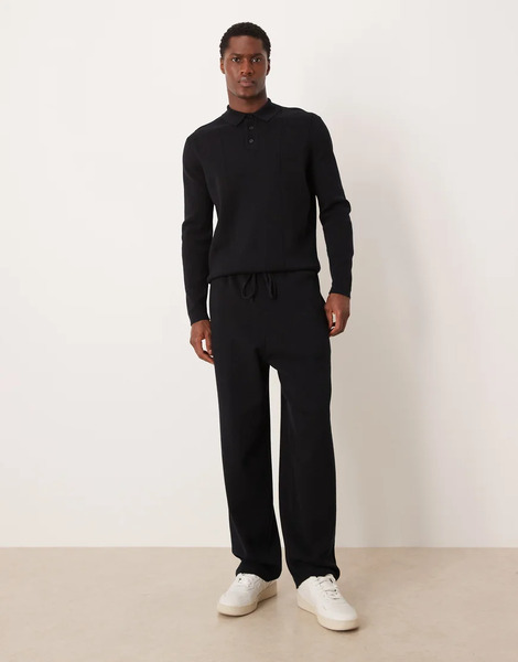  Asos Design Compact Knit Jogger In Black 