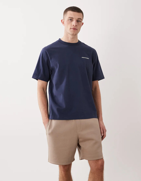  Asos Design Essentials Oversized Mid Length Jersey Shorts In Beige Neutral 