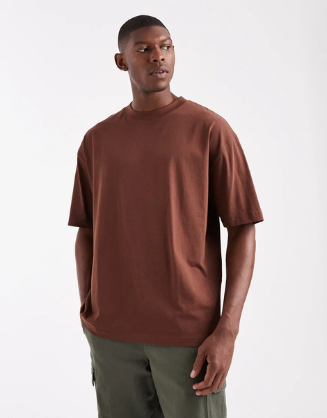  Asos Design Essentials Oversized T Shirt In Brown 