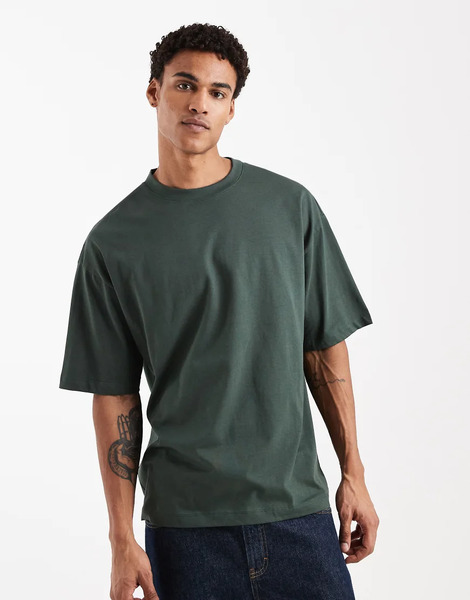  Asos Design Essentials Oversized T Shirt In Green 