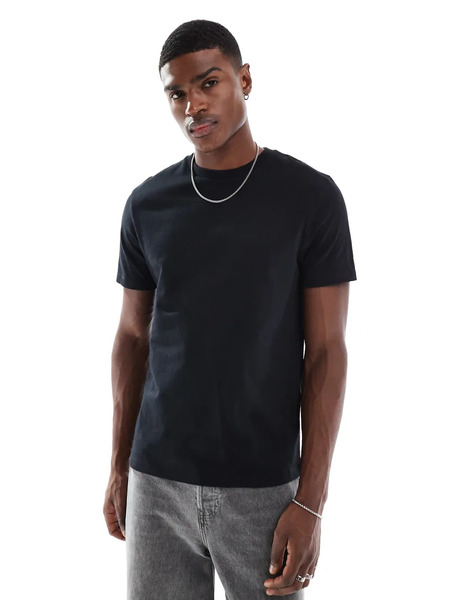  Asos Design Essentials Regular Fit T Shirt In Black 