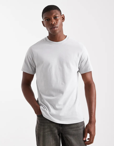  Asos Design Essentials Regular Fit T Shirt In Grey 