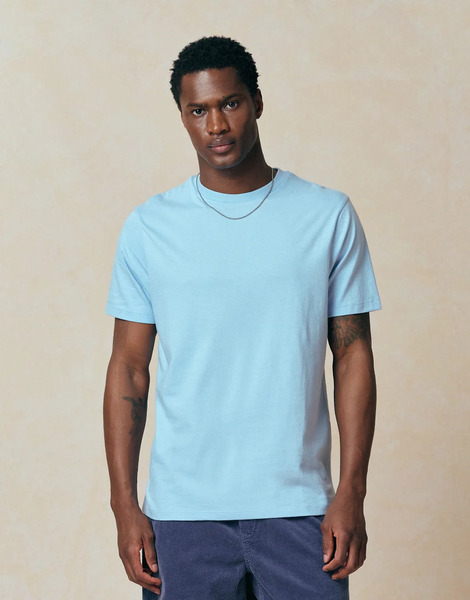  Asos Design Essentials Regular Fit T Shirt In Mid Blue 